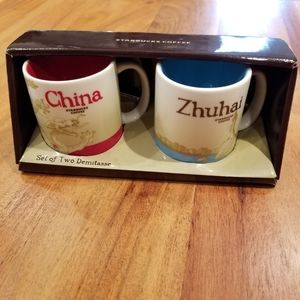 Starbucks Global Icon Series - China and Zhuhai Demitasse Mugs 3oz